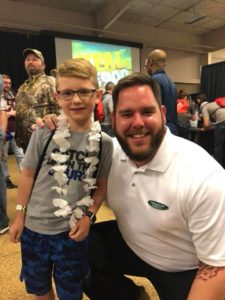 Country Financial Rep Justin Baden with Youth Darter