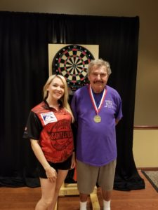 2018 Senior State Games ADA Rep Ashley Remick with Gold Winner Ron Jelinek