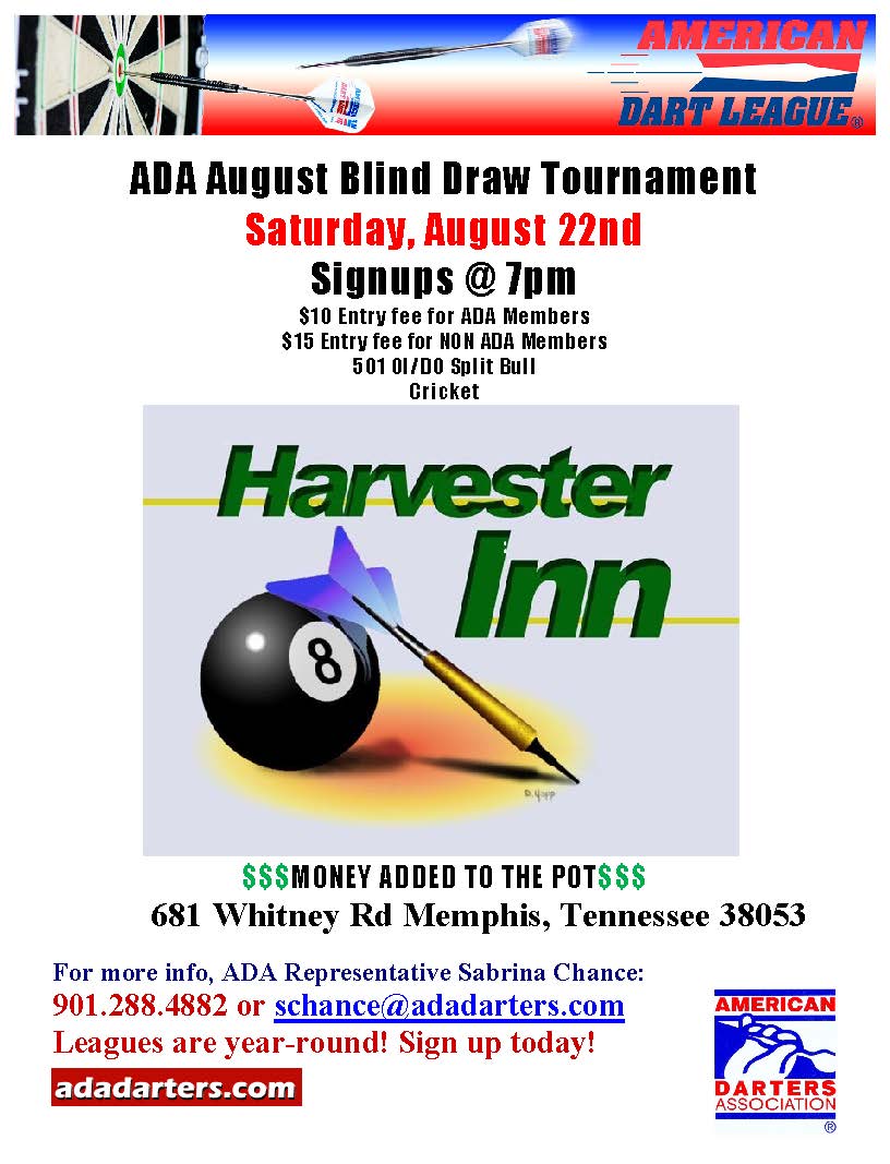 August 22nd Harvester Inn Flyer