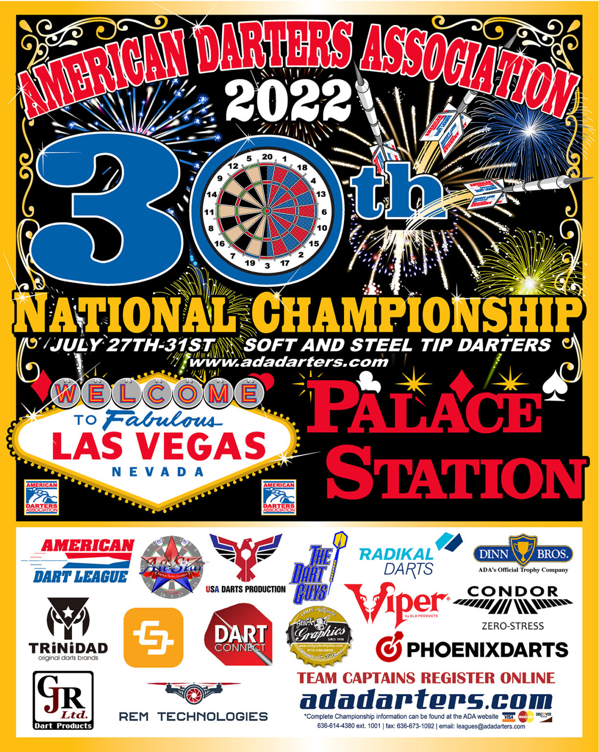 2022 ADA National Championship Flyer ADA The American Darters