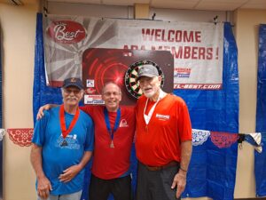 Senior Games Singles Top Three Richard, Jim and George