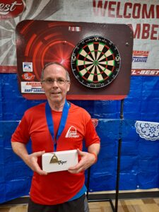 Senior Games Singles Winner Jim Keane with Viper Darts