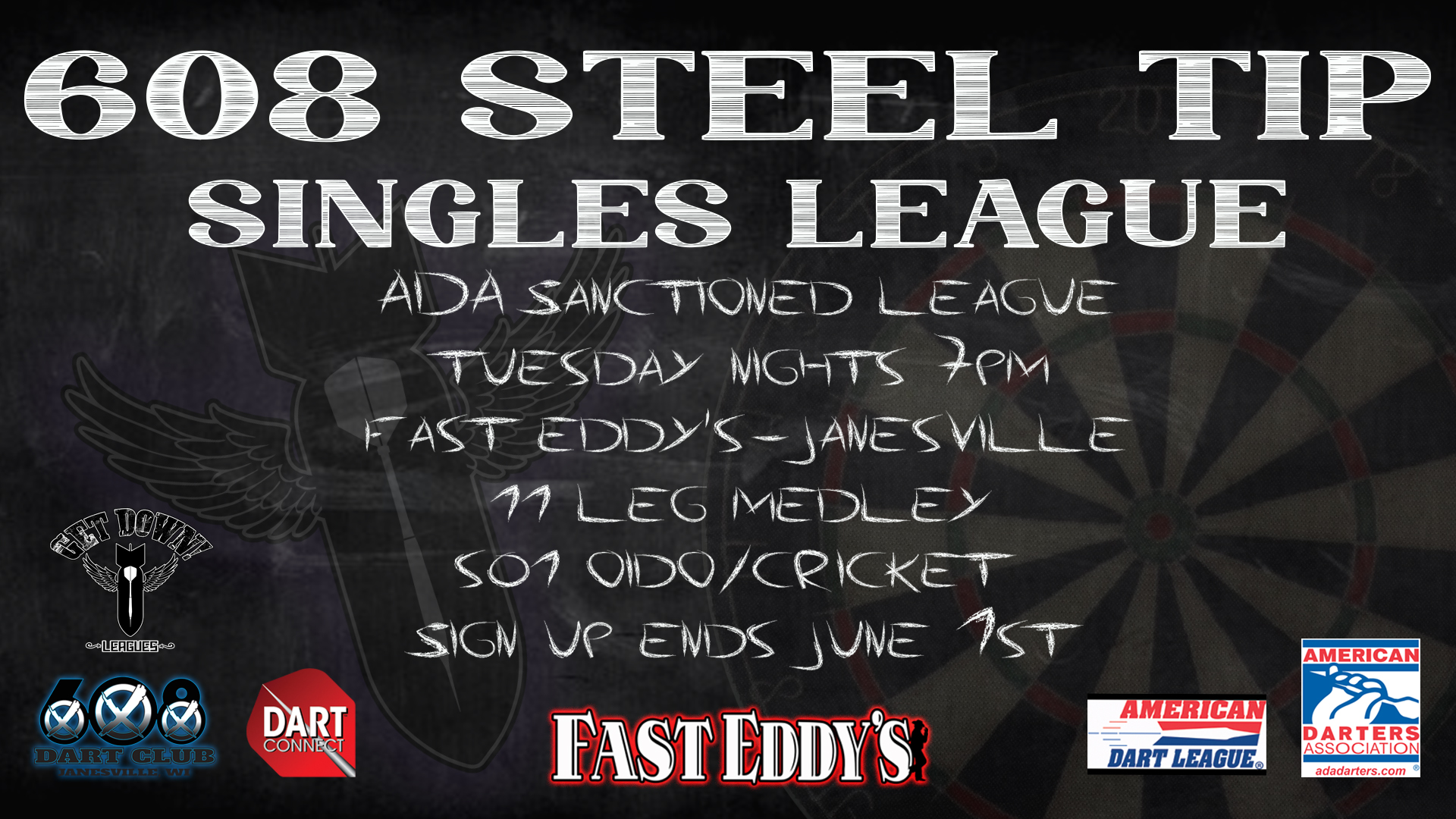 531 Steel Tip Singles League Promo Flyer